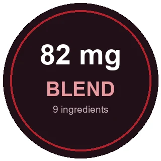 82 mg proprietary blend, nine named components